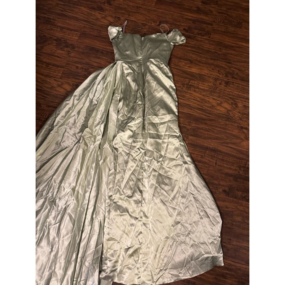 LAVETIR Bridesmaid Dress Sage Stretch Satin - Size 2 - Picture 10 of 11